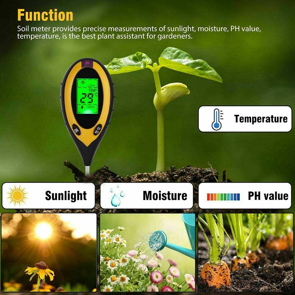 Máy Đo Độ Ẩm / Nhiệt Độ Đất Đa Năng 4 Trong 1