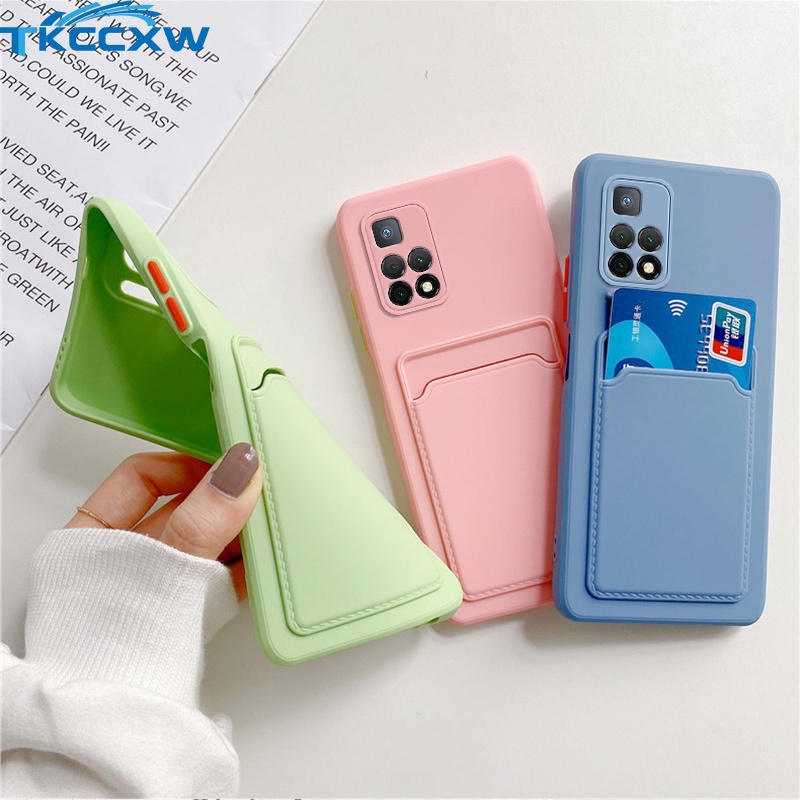 Ốp Điện Thoại Silicon TPU Mềm Mỏng Tích Hợp Ví Đựng Thẻ Cho Xiaomi Redmi Note 11S 11 Pro