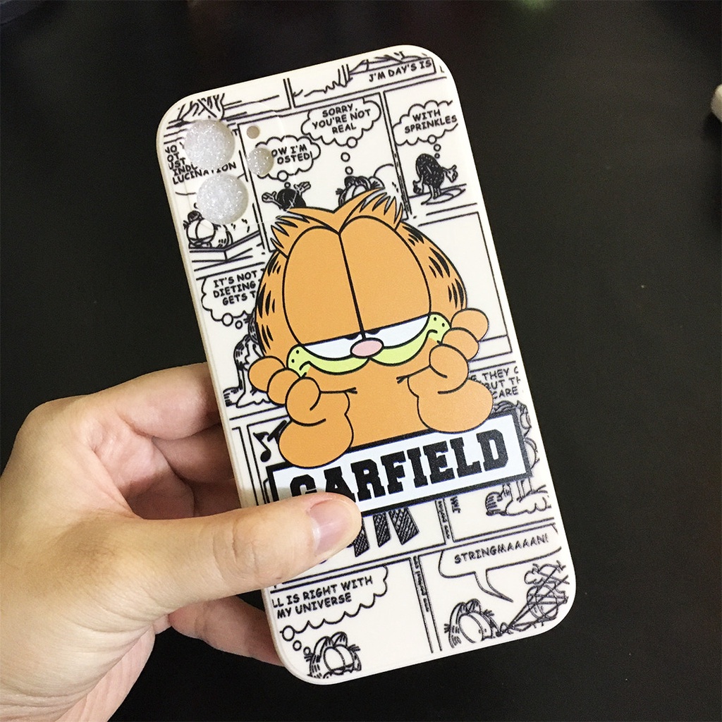 Ốp lưng cạnh vuông Mèo Garfield OPBS09