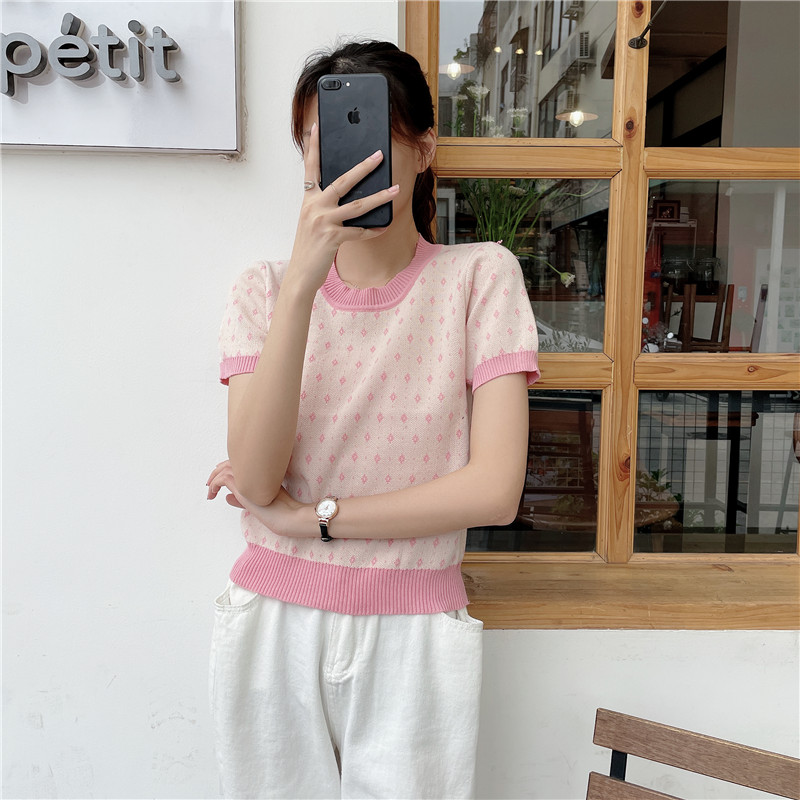 SUXI Áo Sơ Mi Tay Ngắn Cổ Tròn Dáng Rộng Thời Trang Dành Cho Nữ