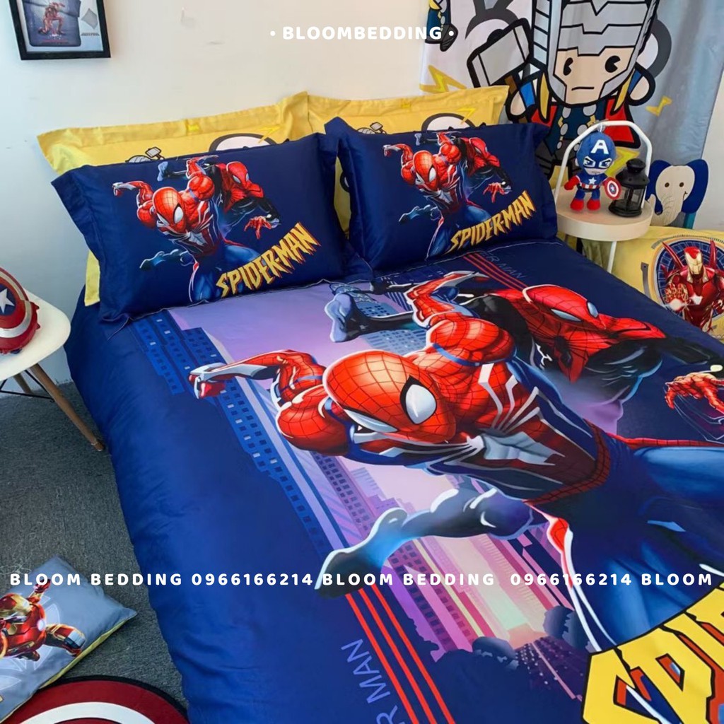 Bộ Chăn Ga Gối Cotton Disney 4 món cho bé - Người Nhện / Spider Man