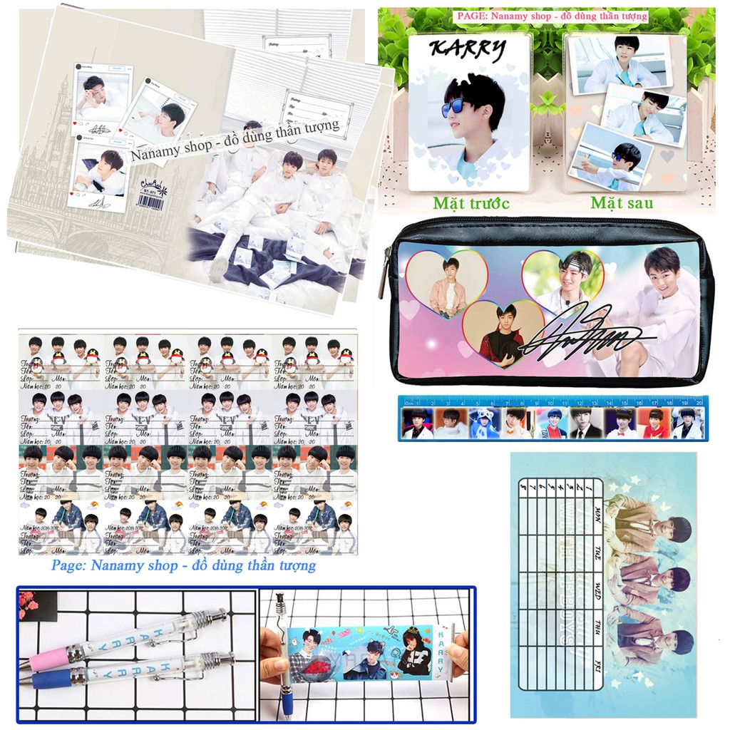 COMBO HỌC TẬP TFBOYS - TUẤN KHẢI - THIÊN TỶ - VƯƠNG NGUYÊN