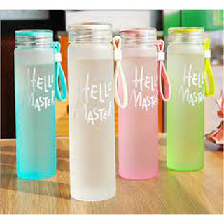 BÌnh nước thủy tinh hello master nhiều màu loại 330ml an toàn khi sử dụng