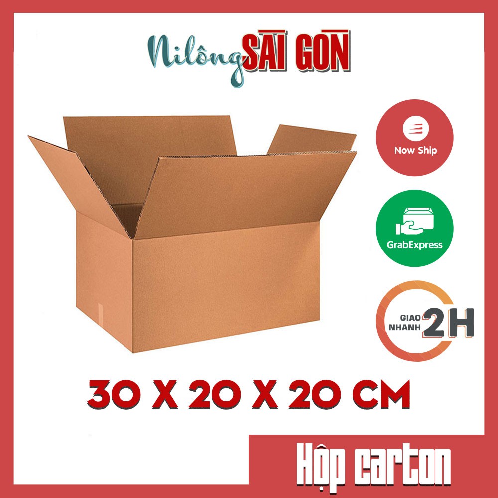 Combo 20 hộp carton size 30x20x20 cm để đóng gói hàng