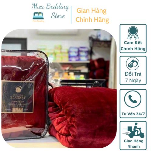 Chăn lông tuyết muji, mền lông nhung cho bé 2 mặt siêu mềm mịn kích thước 2m x 2m2 cao cấp - bedding1210.s