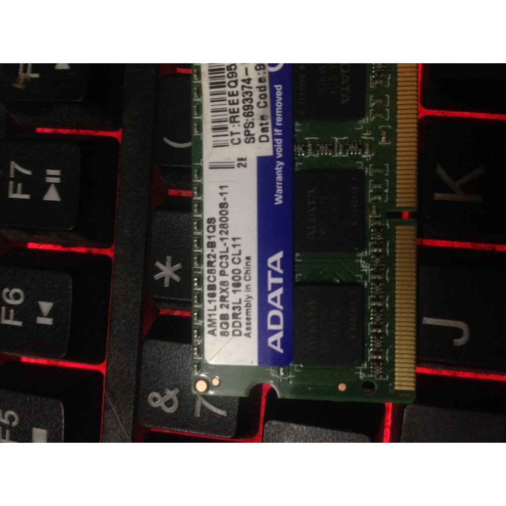 Ram Laptop Ram Adata DDR3L 8G PC3L-12800s 1.35V Bus 1600 BH 60 Tháng.