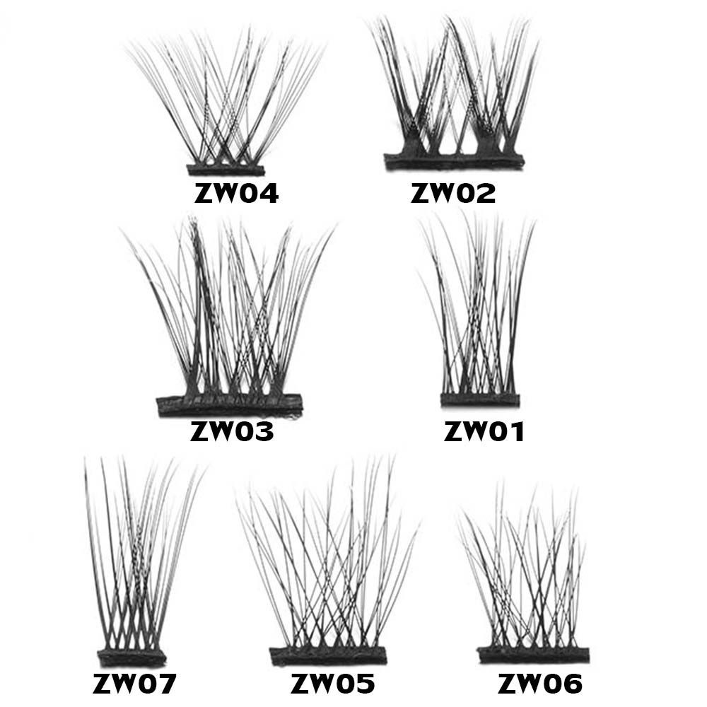 Set 8/10/12/16 Cụm Lông Mi Giả Nối Mi Bằng Lông Chồn 3D Tự Nhiên Làm Thủ Công DIY
