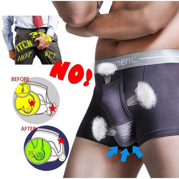 Quần lót boxer nam có lưới thoáng khí thoải mái thời trang