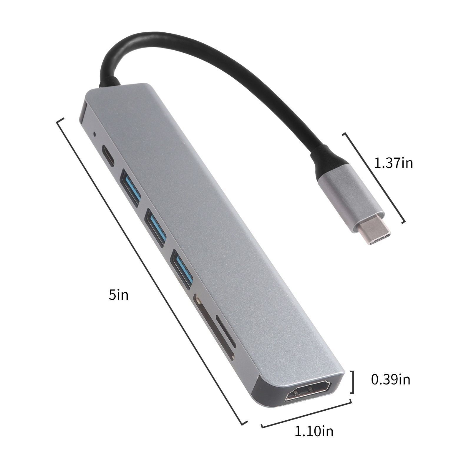 Bộ mở rộng USB Type-c PD sạc 7 cổng