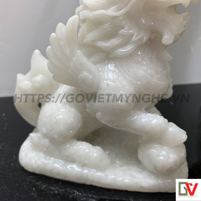 Cặp 2 Tượng Đá Tỳ Hưu Phong Thủy 2 Sừng - Trang Trí Bàn Làm Việc - Cao 12cm - Đá Non Nước | BigBuy360 - bigbuy360.vn