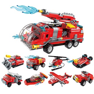 Lắp ráp mô hình đồ chơi sáng tạo xe cứu thương cho các bé 8 trong 1