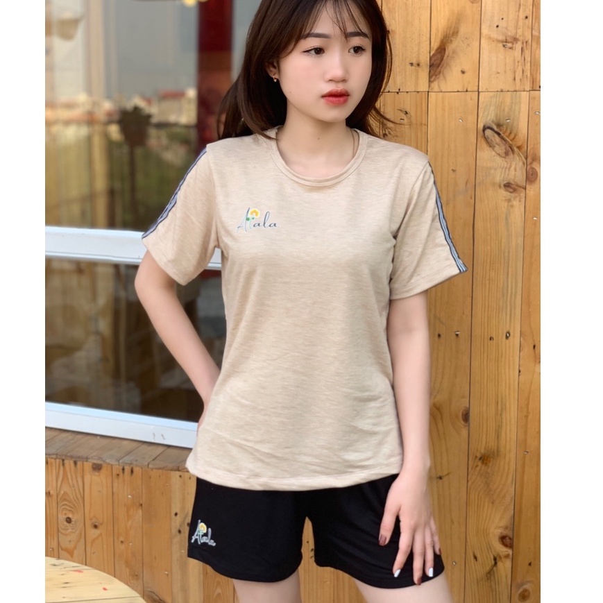 Đồ bộ nữ cộc tay mặc nhà cao cấp cotton chính phẩm thương hiệu ALALA