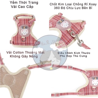 Dây dắt cho thú cưng mặt mèo dễ thương