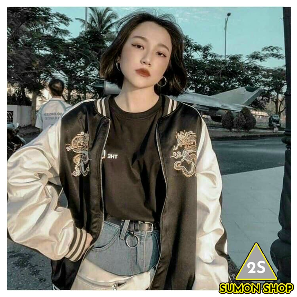 Áo Khoác Dù BOMBER IN RỒNG ĐEN DRAGON , Áo khoác BOMBER Unisex Nam/Nữ - SuMon Shop | BigBuy360 - bigbuy360.vn