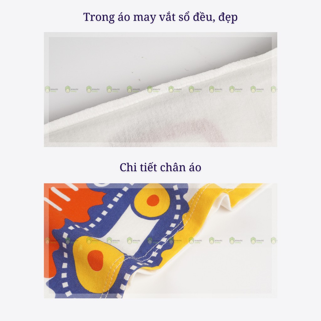 Áo Ba Lỗ Bé Trai, Bé Gái Minky Mom Vải Cotton 100% Trắng Basic Họa Tiết Dễ Thương, Áo 3 Lỗ Cho Bé Mặc Hè MKMA2115