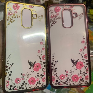 Ốp lưng samsung j3 pro, j7 pro, j7 duo, j8 dẻo hoa đính đá