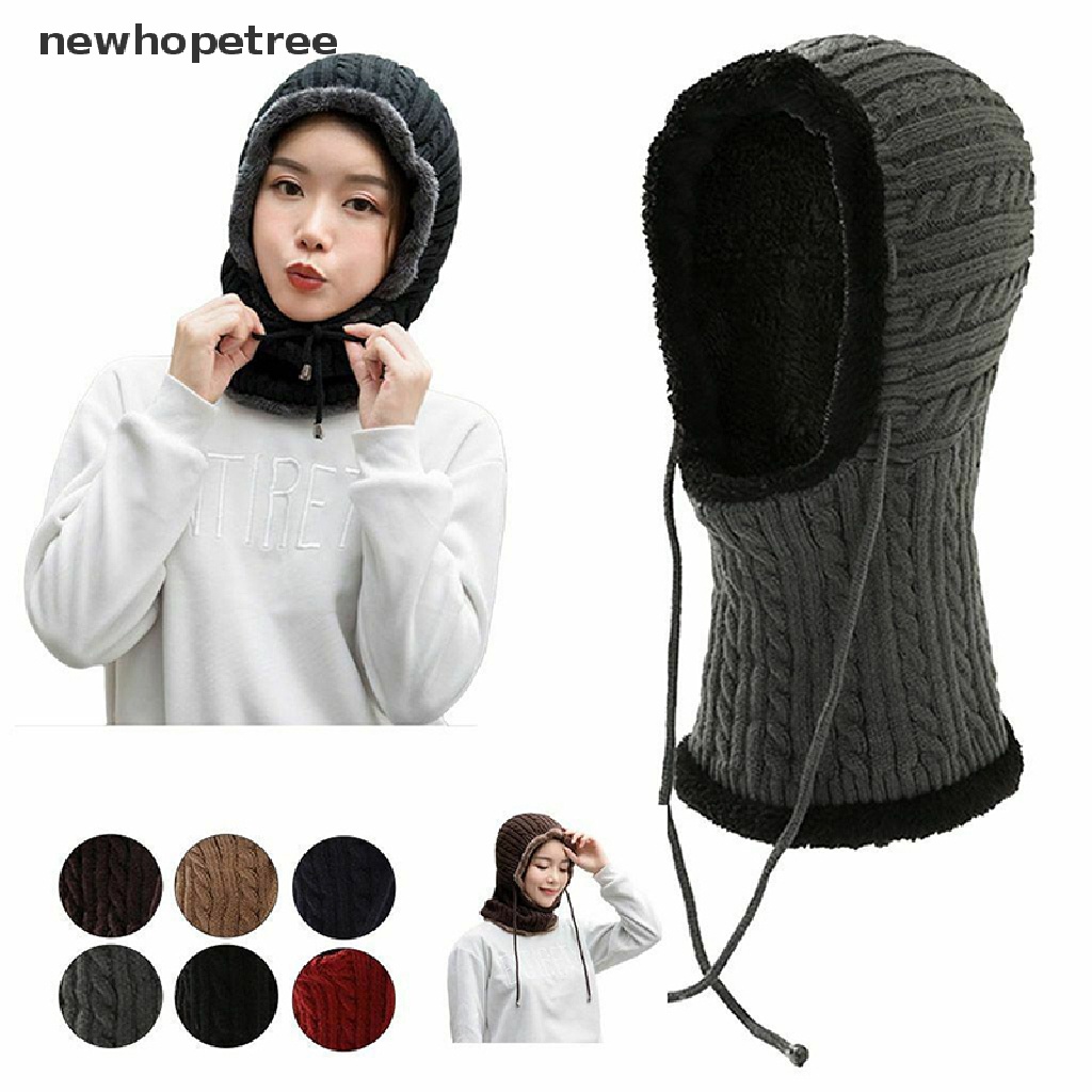 Set Mũ beanie Kèm Khăn Choàng Cổ Giữ Ấm Mùa Đông Cho Nữ