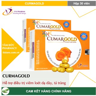 CUMARGOLD [Hộp 30 viên] - Viên uống nano curcumin giảm đau dạ dày, chống oxy hoá [Cumagold, curmagold]