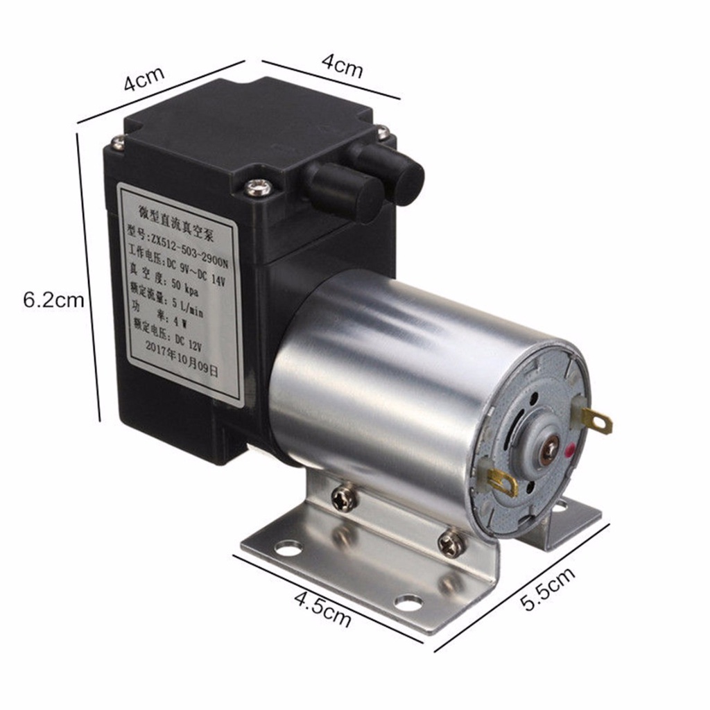 Máy Bơm Chân Không Mini DC 12V 5L/Phút 80kpa ☆Haolivemall