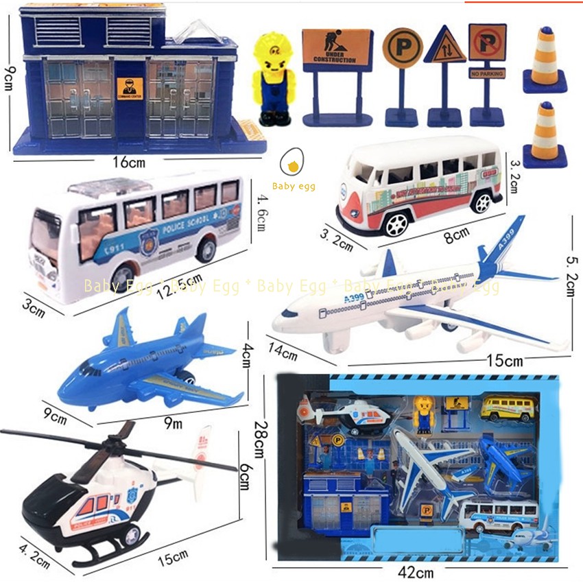 Set bộ đồ chơi trẻ em cho bé gái trai mô hình công trường cảnh sát máy bay lego biển báo từ 3 4 5 6 7 8 9 tuổi baby egg