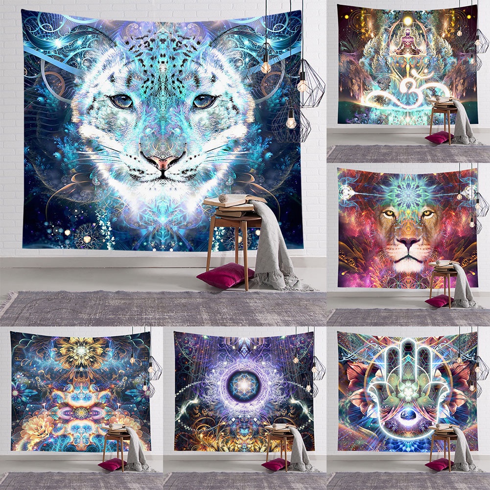 Thảm Treo Tường Trang Trí In Hình Động Vật Phong Cách Gothic