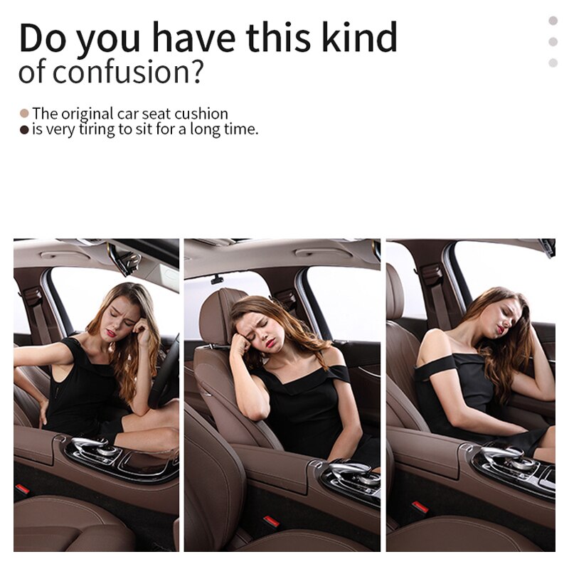 Gối tựa đầu/ Gối tựa lưng xe hơi SEAMETAL xốp hoạt tính làm giảm mệt mỏi thoáng khí tiện lợi