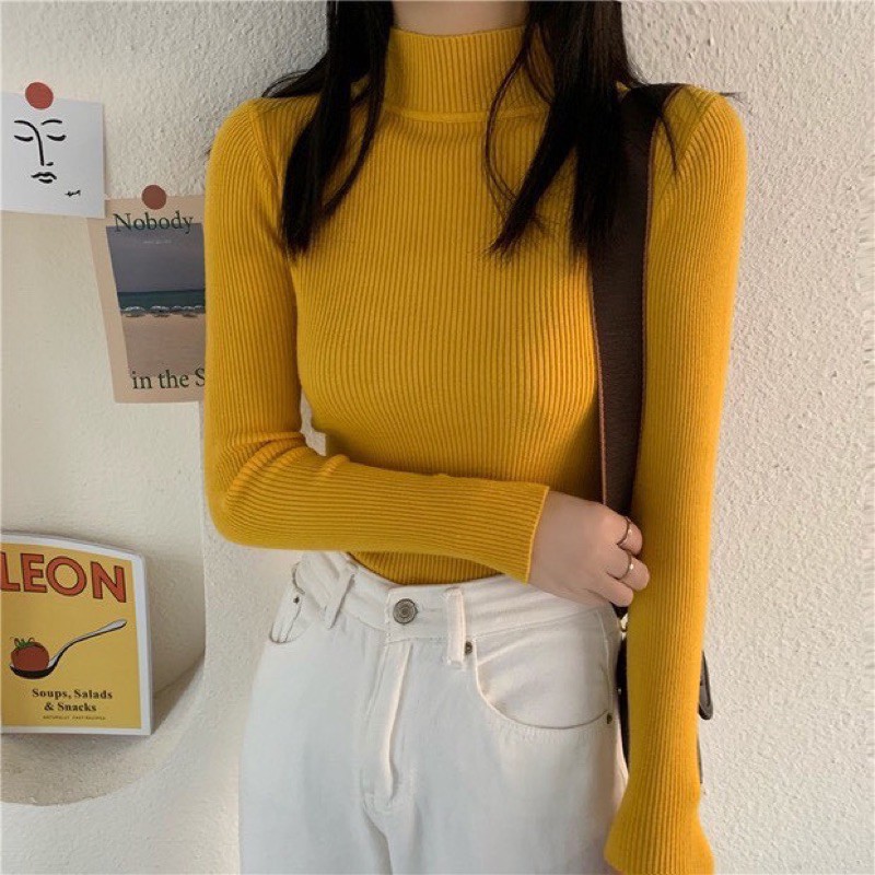 Áo len tăm cổ 3cm - khách xem bảng màu ảnh cuối nhé