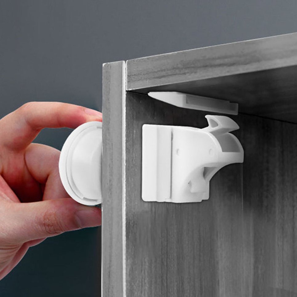 Magnetic Drawer Lock Multifunctional Children Safety Lock Cabinet Door Lock