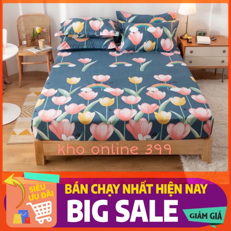 [RẺ VÔ ĐỊCH] set (bộ) chăn ga gối nệm ga gối cotton 3 món, ga trải giường, vỏ gối