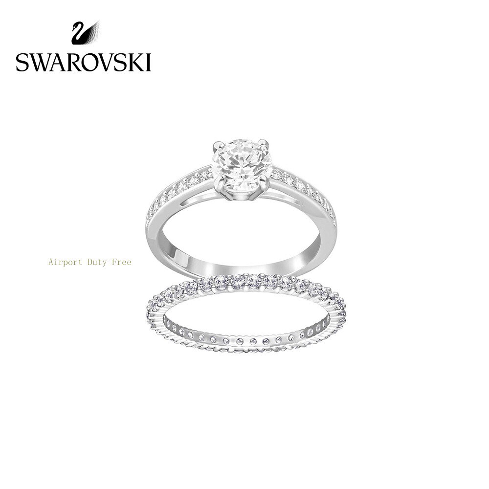 Nhẫn Đôi Swarovski Quà Tặng Sinh Nhật/Valentine Thời Trang