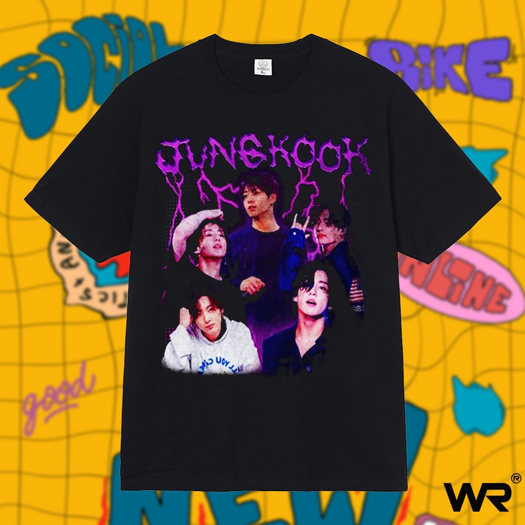 Áo thun nam nữ Jungkook nam ca sĩ giọng ca chính nhóm nhạc BTS Kpop phong cách streetwear oversize ifashion