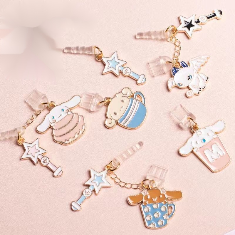 Nút Cắm Chống Bụi Cho Lỗ Cắm Sạc Điện Thoại Di Động Hình Chú Chó Cinnamon