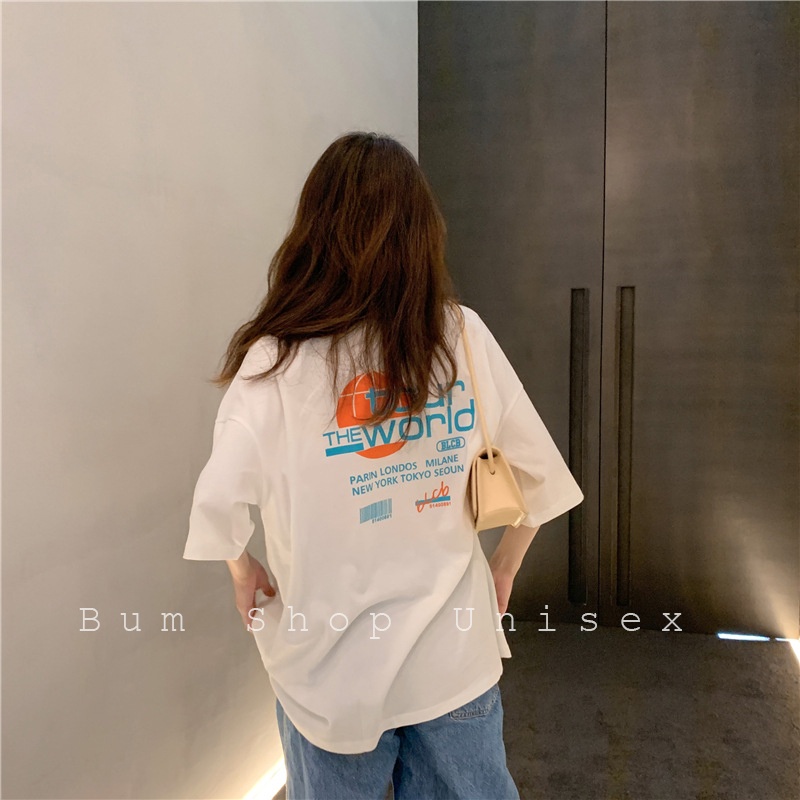 Áo Thun Ulzzang Nữ From Rộng - Chất Thun Cotton Mềm Mát - Áo Phông Nữ Tay Lỡ Unisex - Freesize Dưới 70kg Mặc Đẹp