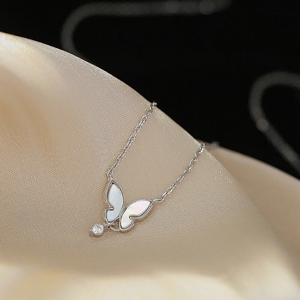 Vòng Cổ Dây Xích Mặt Bướm Vỏ Sò Khí Chất Thời Trang Phổ Biến Cho Bạn Gái