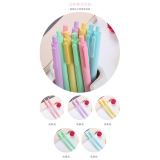 Bút gel đen Buka gel pen mực đen ngòi 0.5mm màu vỏ pastel dễ thương phong cách Hàn Quốc