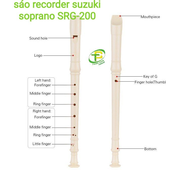 Sáo recorder suzuki soprano SRG-200 chính hãng | Nhạc Cụ Yamaha