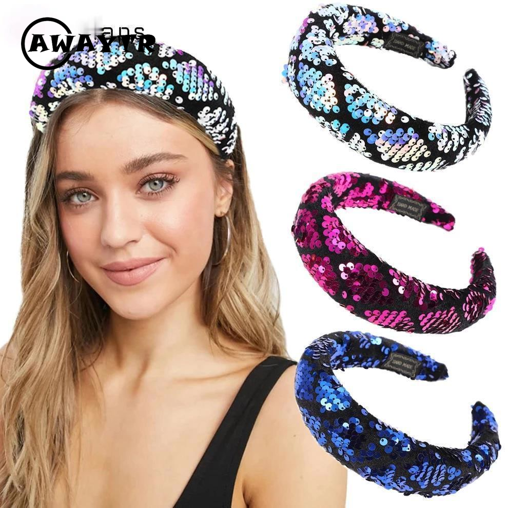 Băng Đô Cài Tóc Đính Kim Sa Lấp Lánh Thời Trang Cho Nữ