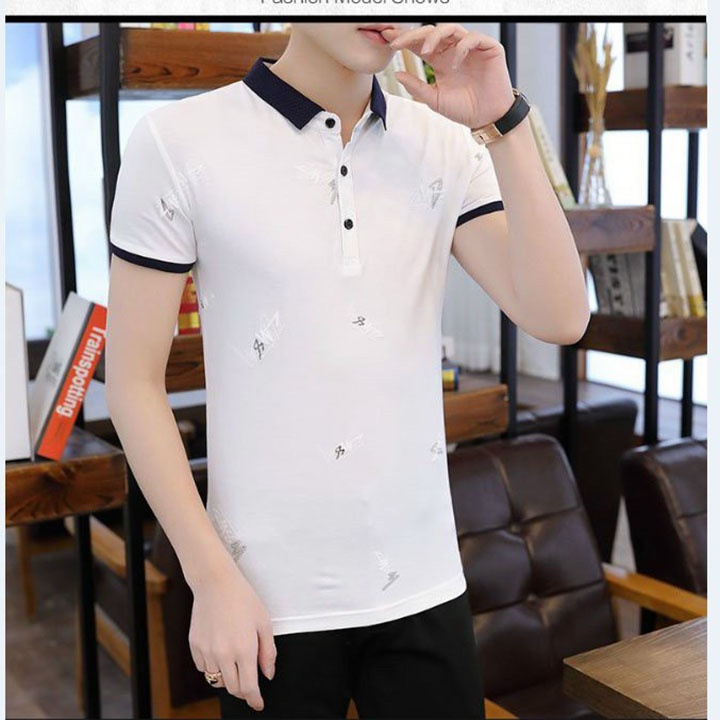 Áo thun nam có cổ tay ngắn vải thun cotton mềm mịn co giãn thoáng mát mẫu đẹp 2022 - SKM03