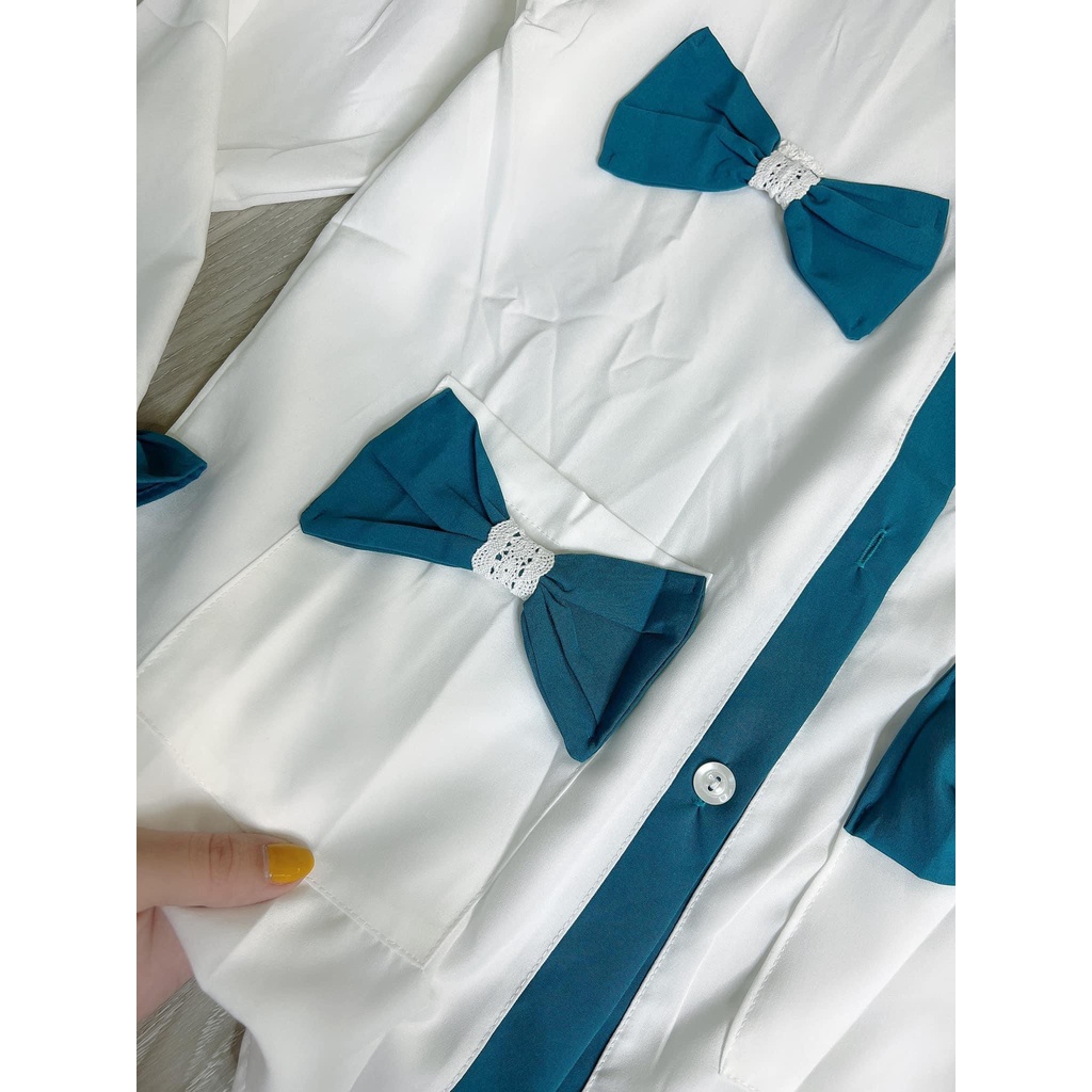 |Tặng Set Trà Sữa| Đồ Bộ Lụa Pijama Mặc Nhà Tay Dài Quần Dài Cực Xinh | BigBuy360 - bigbuy360.vn