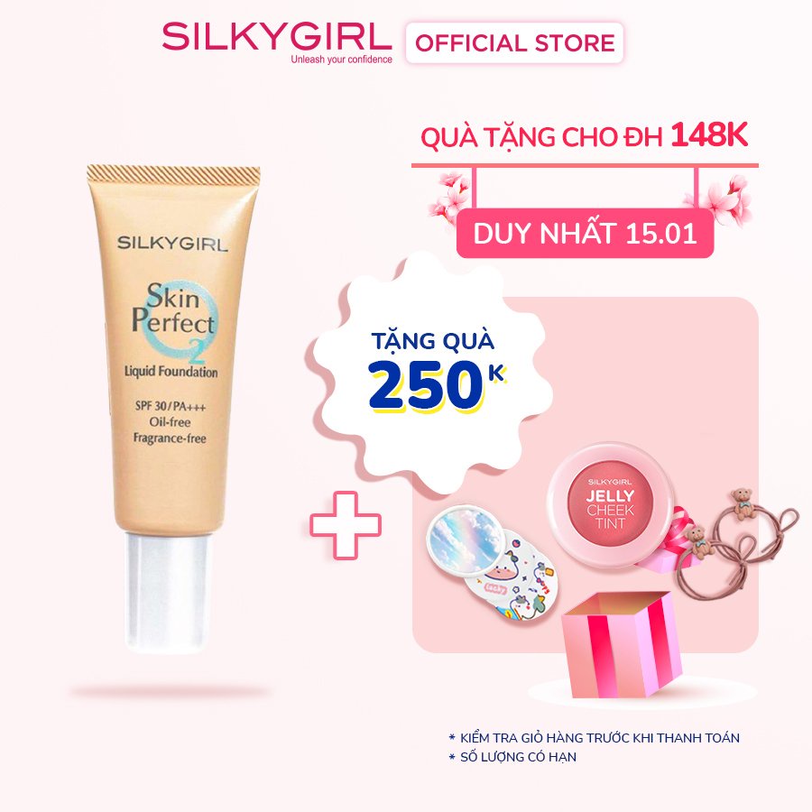 Kem Nền Dạng Lỏng Silkygirl Skin Perfect Liquid Foundation SPF30/PA+++ 25ml