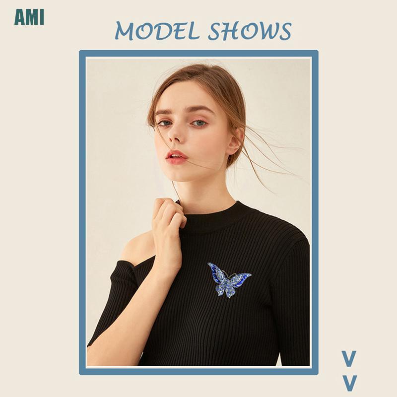 Trâm Cài Áo Hình Bướm Đính Đá Sang Trọng