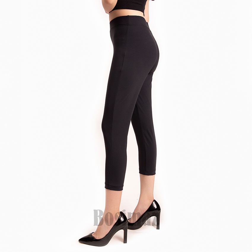 Quần Legging Nữ Bosimaz MS311 lửng không túi màu đen cao cấp, thun co giãn 4 chiều, vải đẹp dày, thoáng mát. | WebRaoVat - webraovat.net.vn