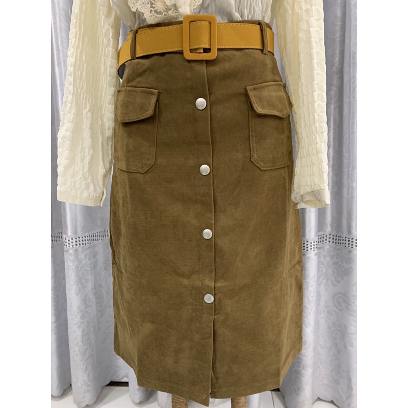 Chân váy bút chì nhung - 2 lớp dày dặn | BigBuy360 - bigbuy360.vn