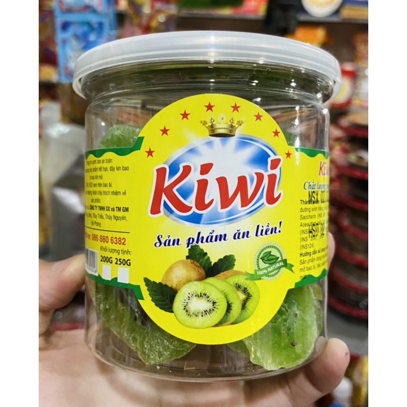 KIWI, ĐÀO SẤY DẺO ĂN LIỀN HŨ 250G