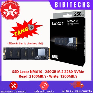 SSD NVME LEXAR 250GB NM610 - ổ cứng laptop, pc - BH 36 tháng chính hãng Mai Hoàng - Bibitechs