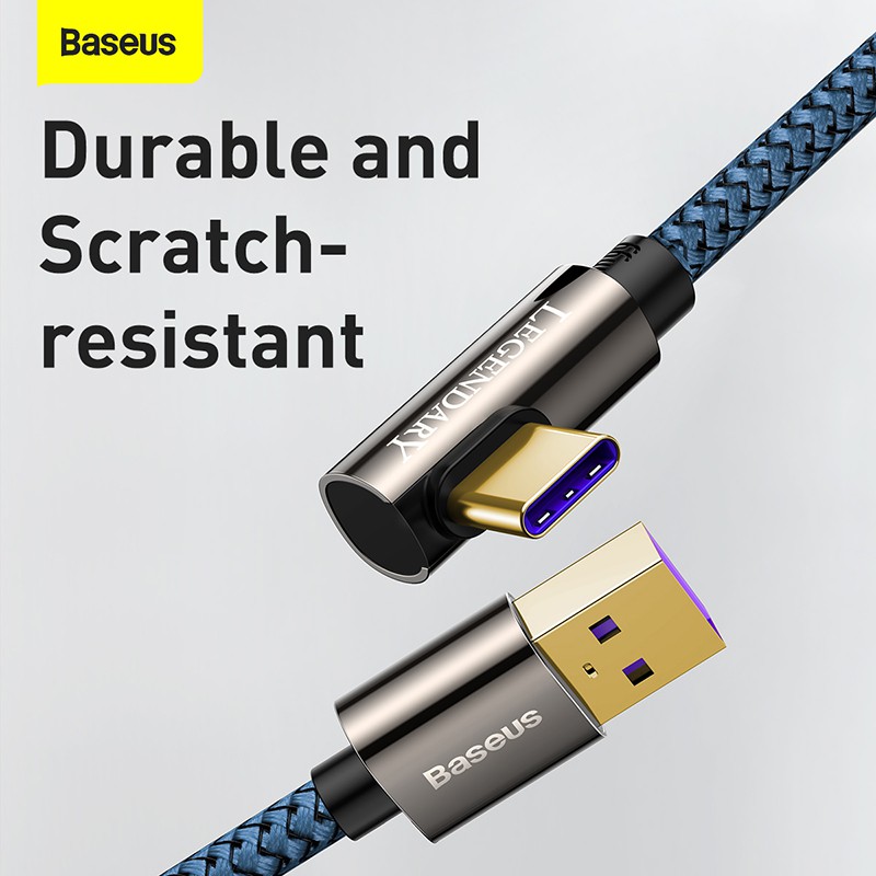 Cáp sạc nhanh Baseus USB 3.0 Type C 6A 66W cho điện thoại Huawei P40 P30 Mate 40 30 Pro
