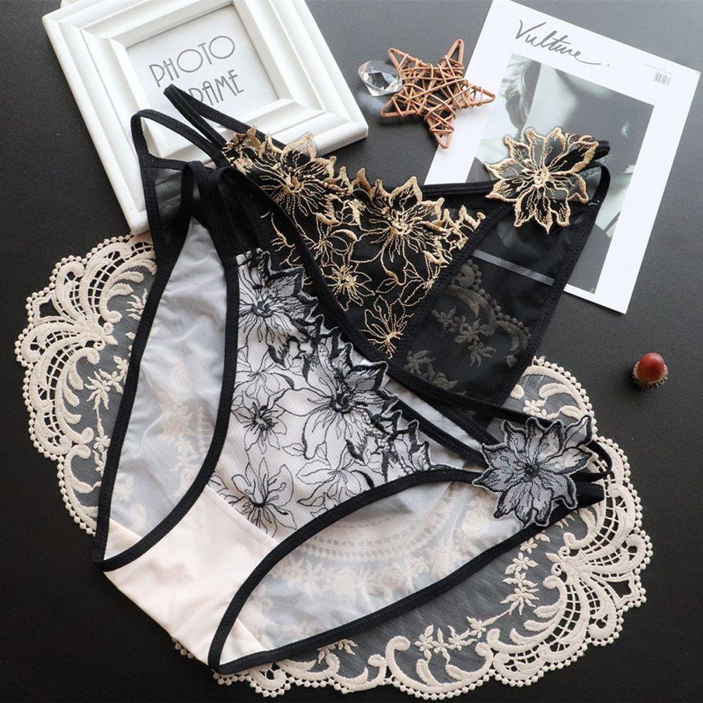 OCEANMAP Quần Lót Cotton Phối Ren Phong Cách Hàn Quốc Quyến Rũ Dành Cho Nữ