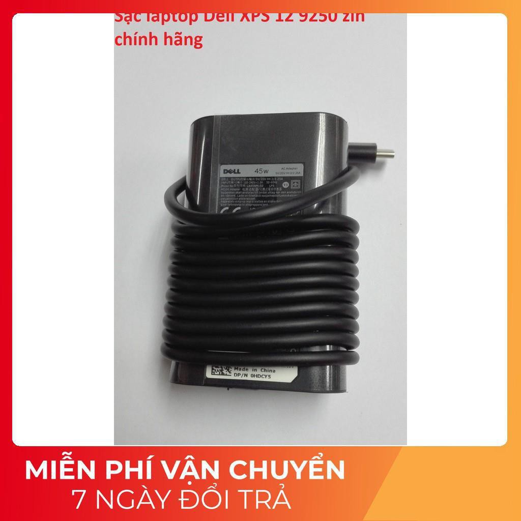 ⚡️[Sạc zin] Sạc laptop Dell XPS 12 9250 20V - 2.25A - 3.25A - 45W - 65W Chân Type USB C