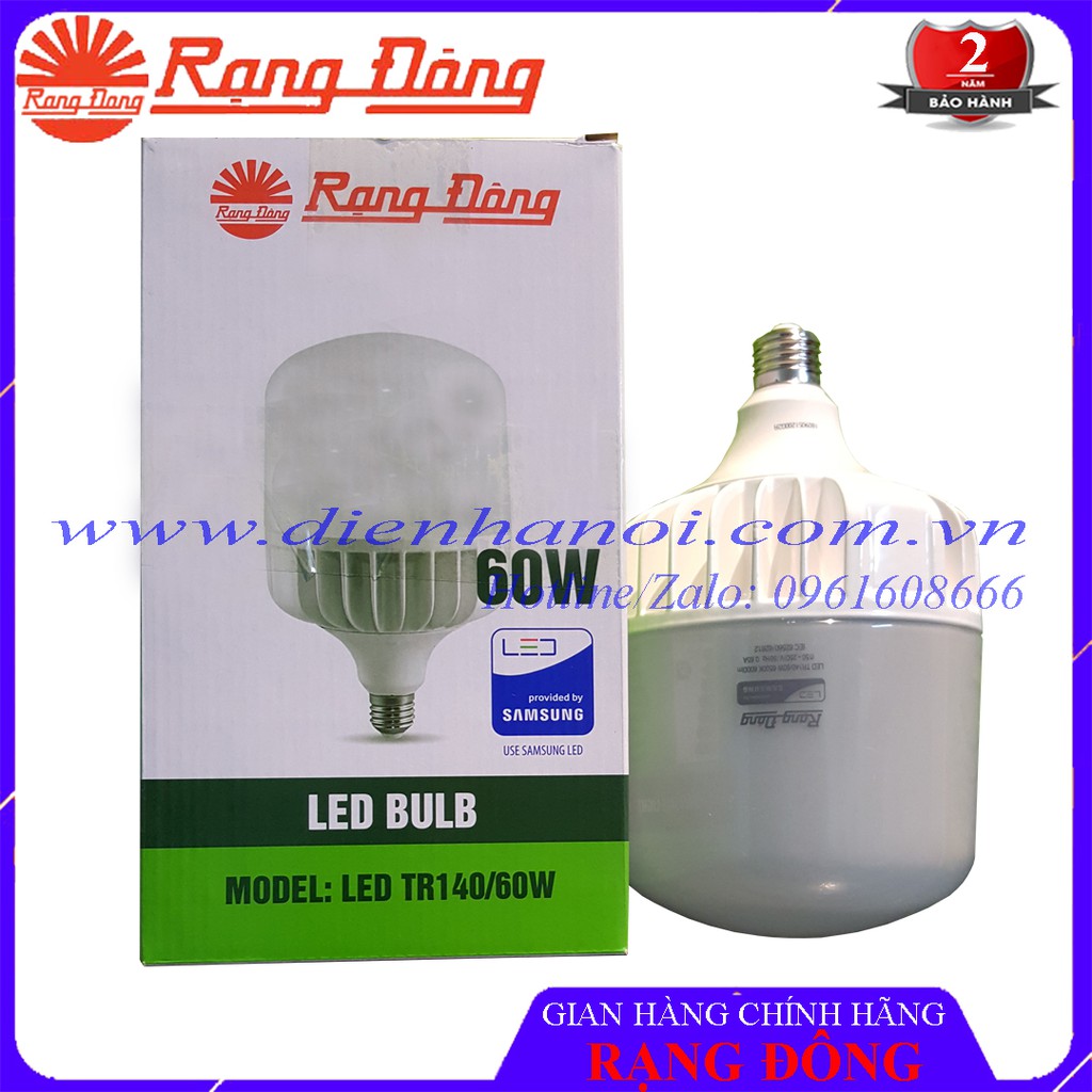 Bóng đèn LED Trụ 20W, 30W, 40W, 60W, 80W Rạng Đông cao cấp