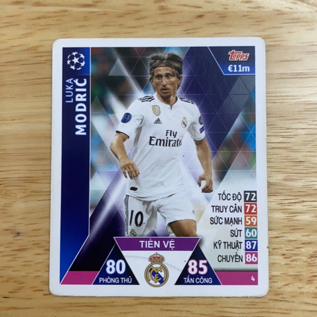 Thẻ Luka Modric phiên bản champions league